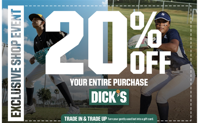 4/17 - 4/20 Dicks Sporting Goods Discount Weekend