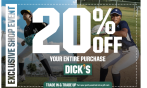 4/17 - 4/20 Dicks Sporting Goods Discount Weekend